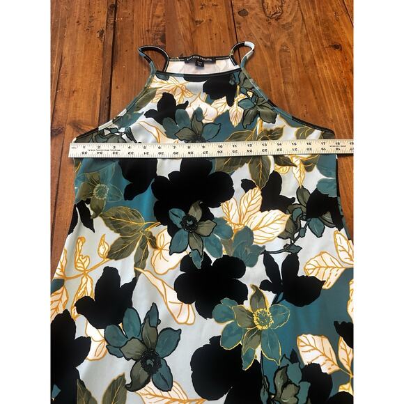 Boston Proper Size Medium Beyond Travel Shadow Florals High Neck Short Dress - Picture 8 of 14